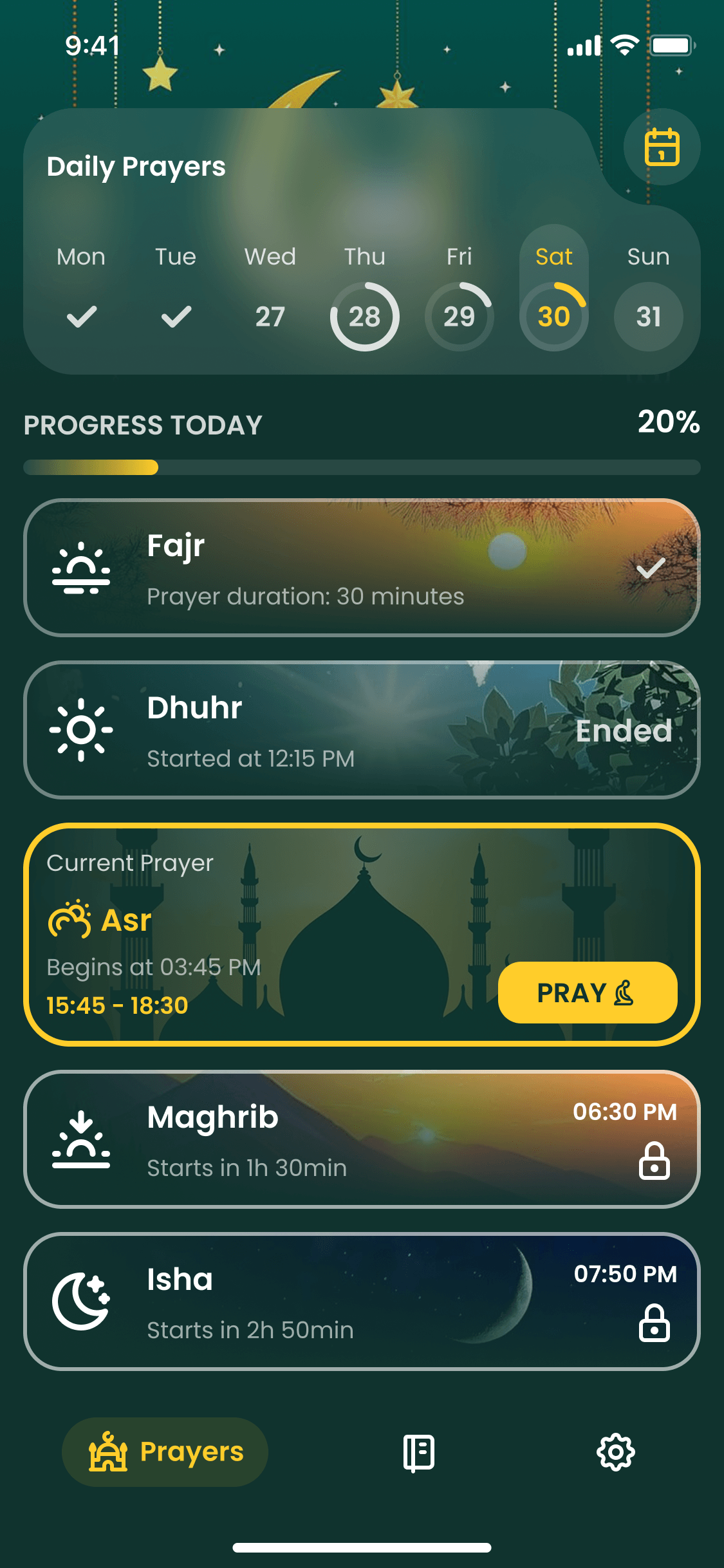 Daily Prayer UI Back